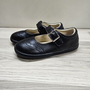Livie & Luca Girls Black Mary Jane Shoes Size 12 Buckle Faux Leather Cute